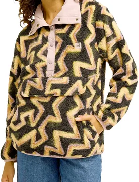 Polaire douce à col montant - Switchback Pullover Black Sands - Taille M - Noir - Billabong - FashionsVida