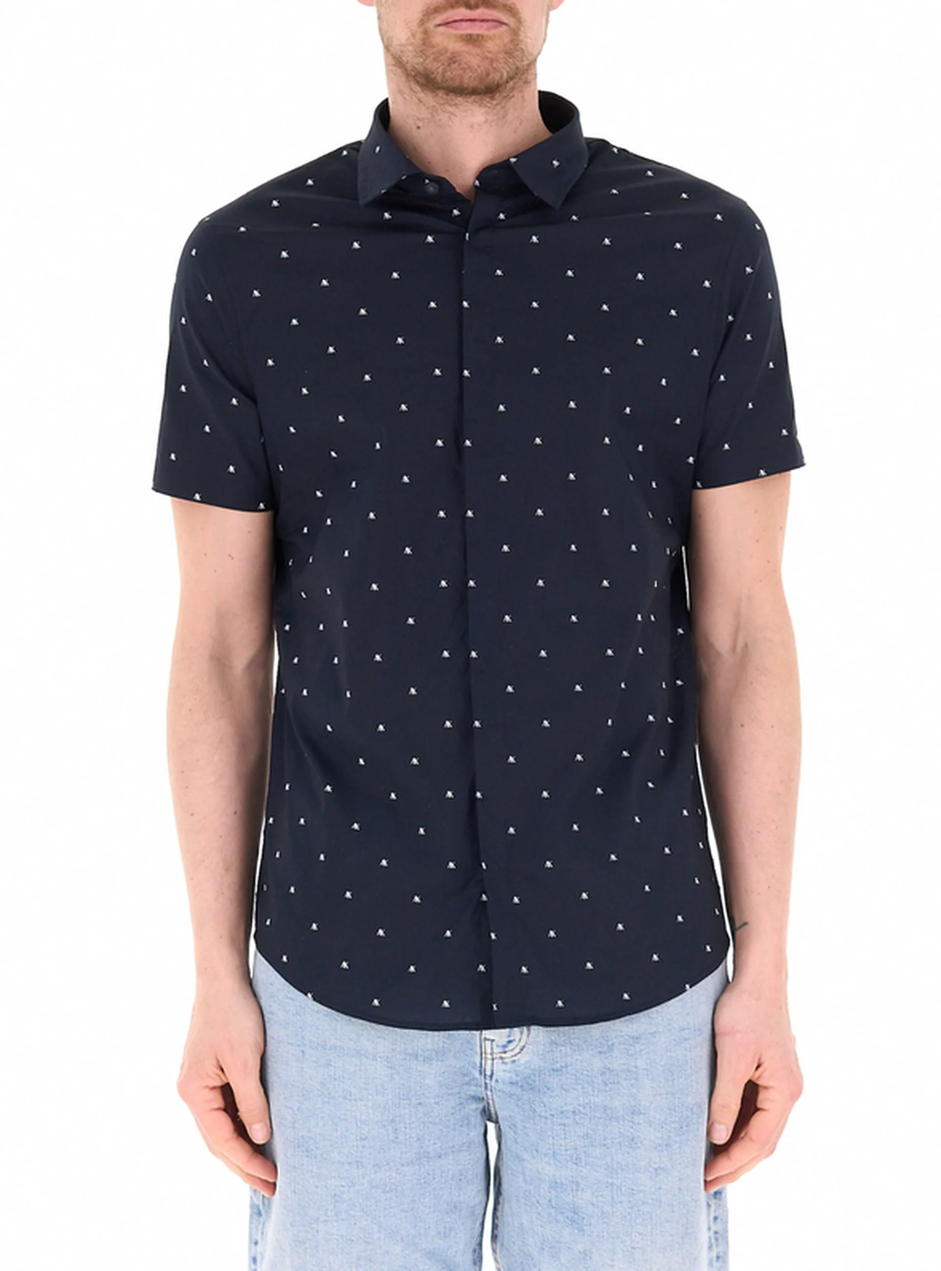 Camicia maniche corte BLU NAVY S - Armani exchange - FashionsVida