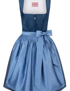 Dirndl Mila (dunkelblau, Gr. 44) von Wiesnwuid für Damen, Mieder: 100% Polyester, Rock: 58% Polyester, 42% Baumwolle - Stockerpoint - FashionsVida