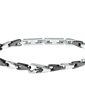 Bracelet Iconic Silver / Gunmetal One Size - Maserati - FashionsVida