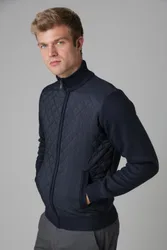 Mens Quilted and Fleece Lined Zip Through Jacket - - Size: S
