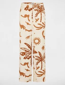 Pantalón de mujer ancho satinado - Morgan - FashionsVida