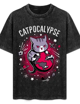 Total Catpocalypse - Cute Evil Cat T-Shirt Lightweight Gym Training T-Shirt - Aliexpress - FashionsVida