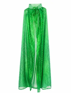 Fashion Long Shiny Sequin Cape Fantasy Stand Collar Halloween Cosplay Robe Vintage Lightweight Shiny Cloak Role-Playing - Aliexpress - FashionsVida