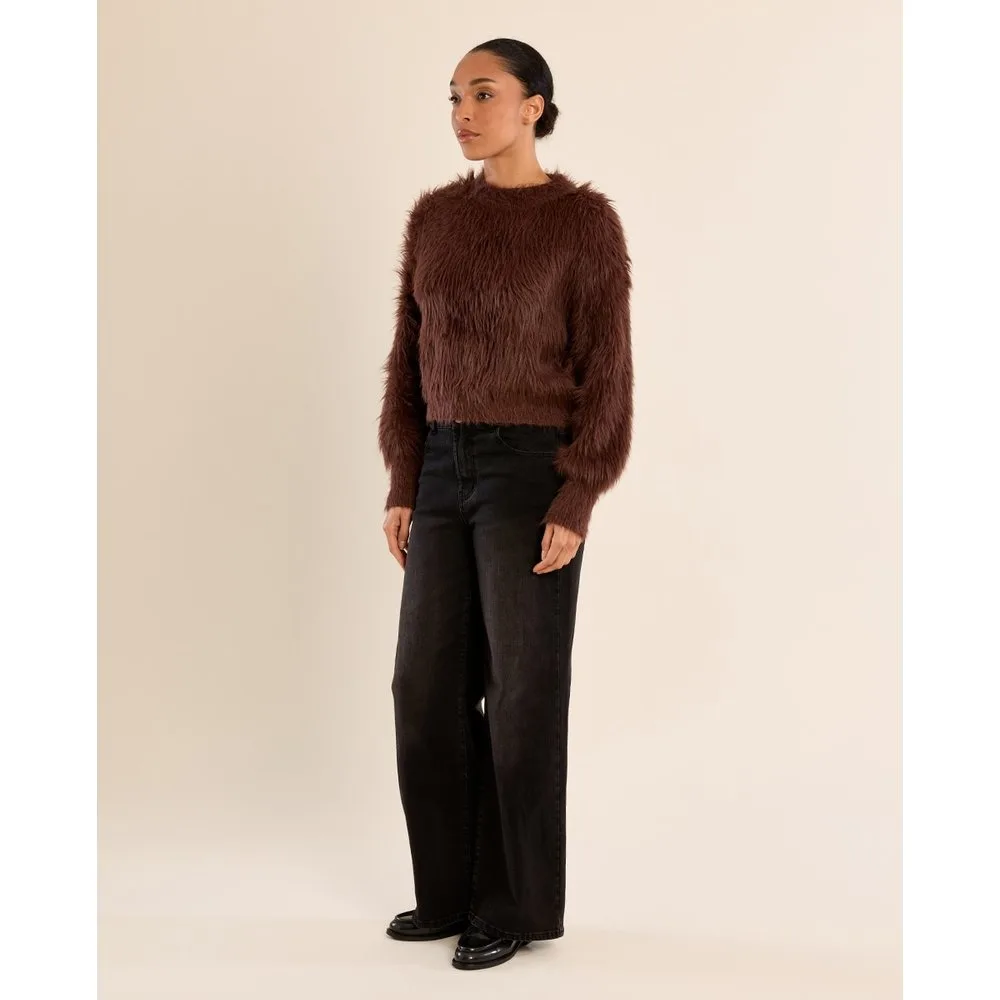 Jersey de mujer de manga larga de peluche - Molly Bracken - FashionsVida