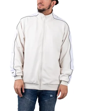 Script Logo Neoprene Track Jacket Sand S Herren - Sean John - FashionsVida