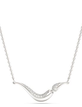 Classica Halskette, Rundschliff, WeiÃŸ, Sterlingsilber Unisex OS