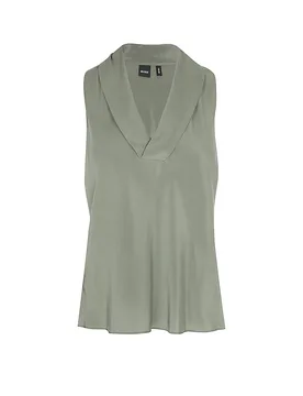 Blusa de seda BOLARU verde oscuro 42 - BOSS - FashionsVida