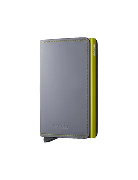 Portafoglio - Slimwallet Matte grey & lime grigio - SECRID - FashionsVida