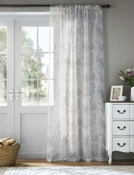 Tuileries Sheer Voile Curtains Light Grey Mix - Laura Ashley - FashionsVida