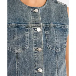 Chaqueta de mujer sin manga vaquera