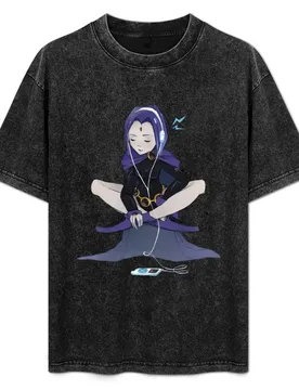 Raven listening to music T-Shirt Casual Light Summer Short Sleeve Top - Aliexpress - FashionsVida