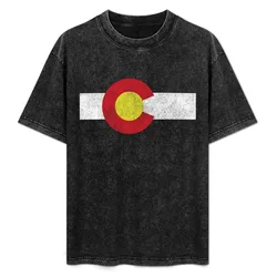 Vintage colorado flag T-Shirt Minimalist Graphic Tee Shirt