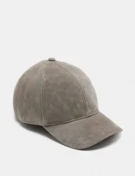 Suede Adjustable Baseball Cap Olive male