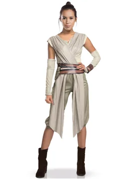 Star Wars Rey Damenkostüm Deluxe Lizenzware beige-braun - RUBIES NL - FashionsVida