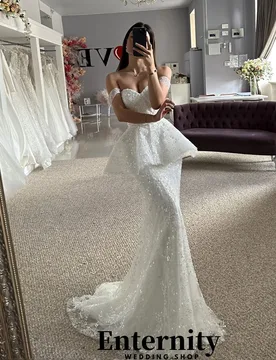 Customized Beaded Wedding Dresses Elegant Sweetheart Sleeveless For Women Charming Satin Sequins Bridal Gowns Vestidos De Novia - Aliexpress - FashionsVida