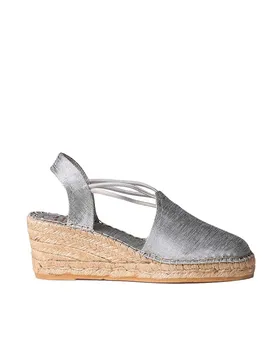 Pons Espadrilles Compensées Turia Silver EU 39