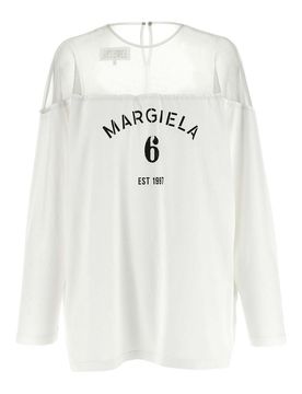 T-shirt con inserto in tulle