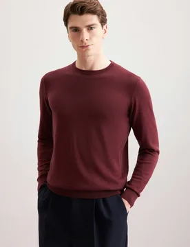Regular Pullover Uni Rot XXL - Seidensticker - FashionsVida