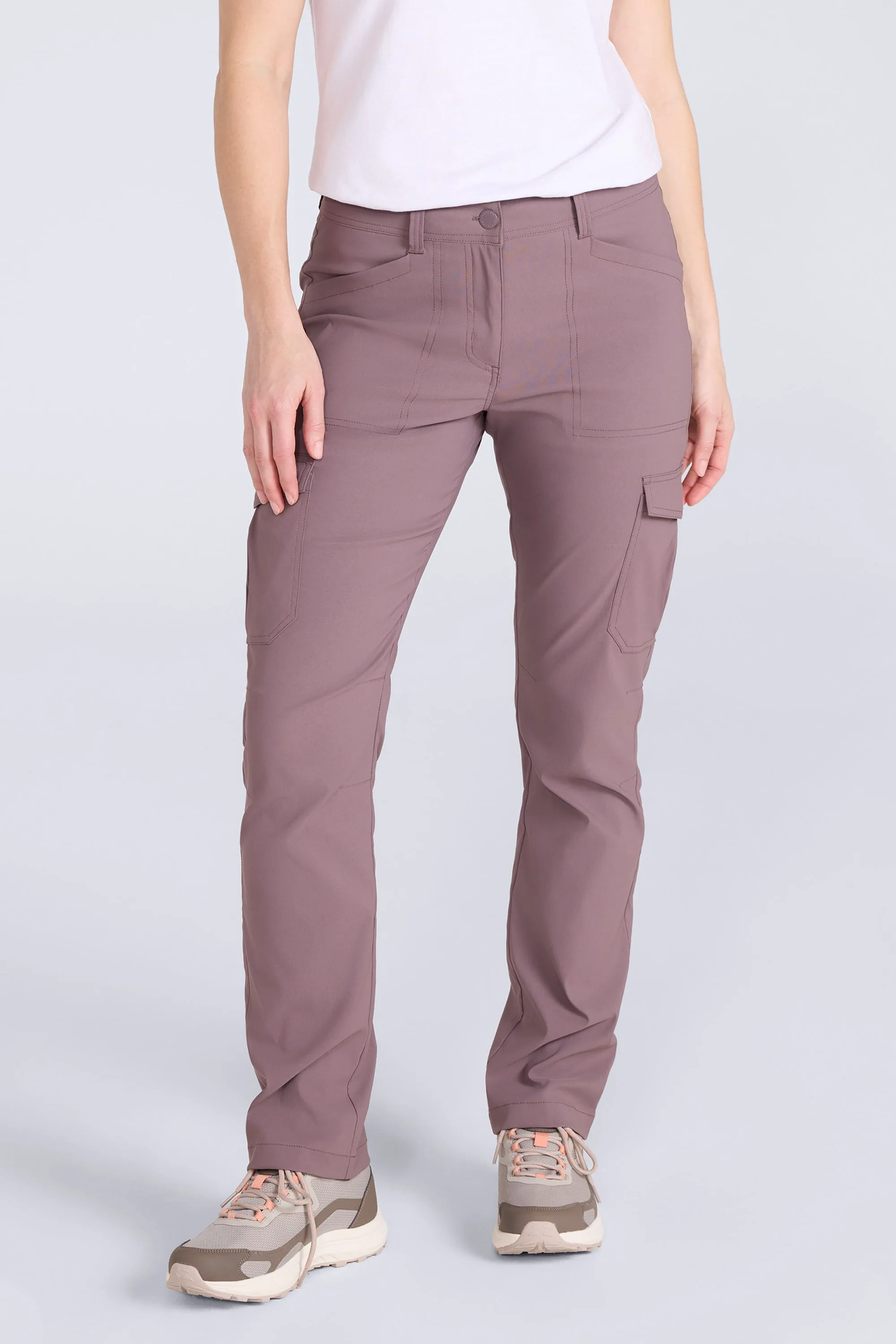 Conniston Womens Stretch Cargo Trousers - Brown - Brown - Size: 16 - Mountain Warehouse - FashionsVida