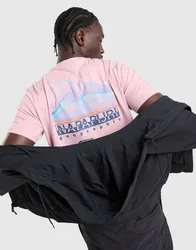 Back Graphic T-Shirt - Herren, Rosa - male - Size: M