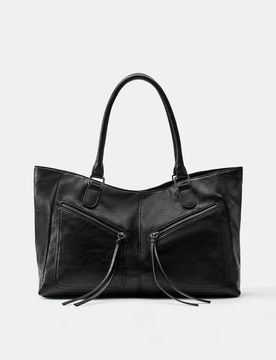 Borsa Shopper Con Cerniere