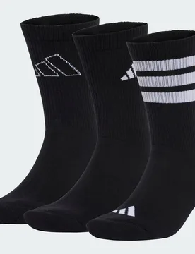 Calze Logo (3 paia) 43-45 Black / White - Adidas - FashionsVida