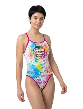 Chupa Chups Paint Swimsuit Light Brown S Women - OTSO - FashionsVida