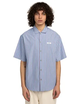 T-shirt à Manches Courtes Idle Stripe Blue / Pomegranate L