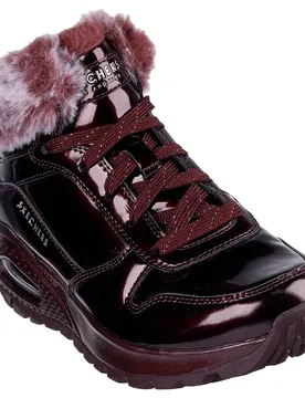 Stivaletti Uno Rugged Fiesty Winter Burgundy Patent Duraleather / Faux Fur EU 40