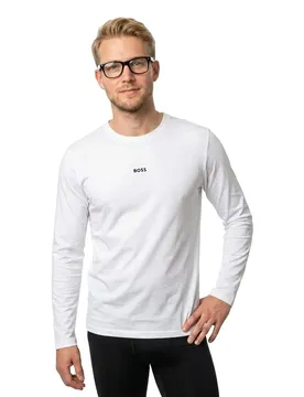 Maglietta A Maniche Lunghe Chark Orange White M