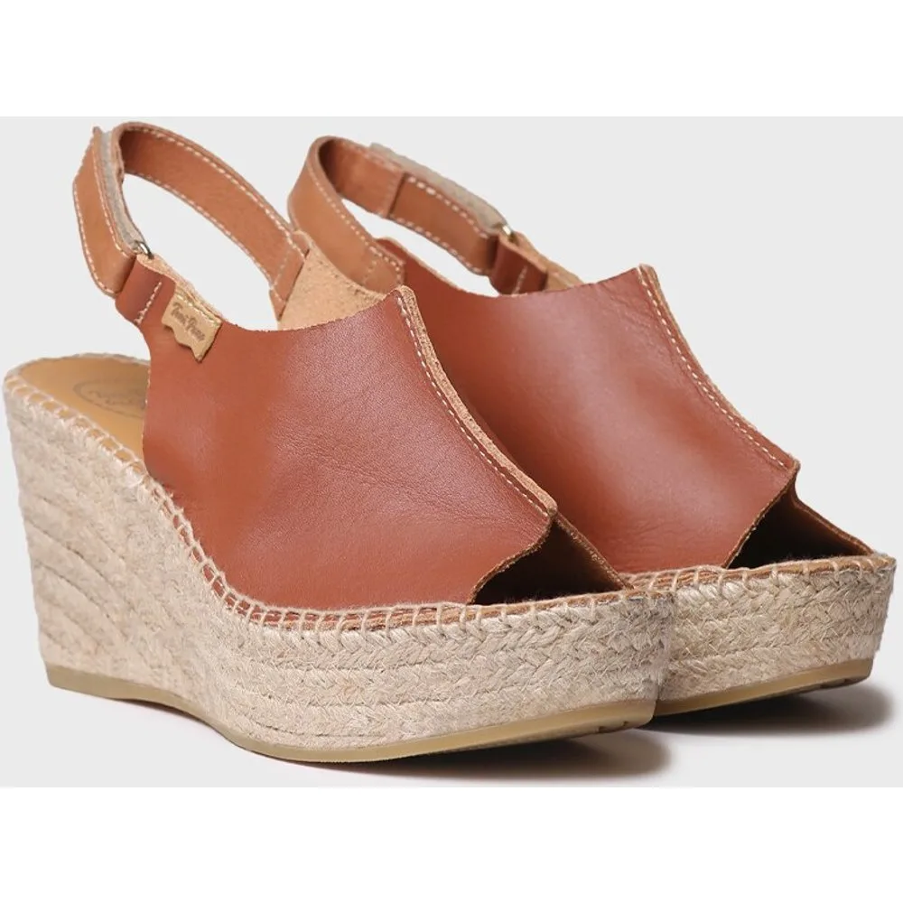 Alpargatas de plataforma de mujer de piel - Toni Pons - FashionsVida