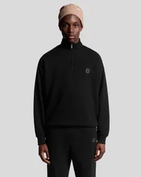 Men's Loungewear 1/4 Zip Sweatshirt in Jet Black