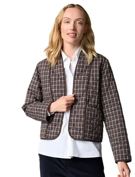 Sigga Jacket Navy Check S Women - Redgreen - FashionsVida