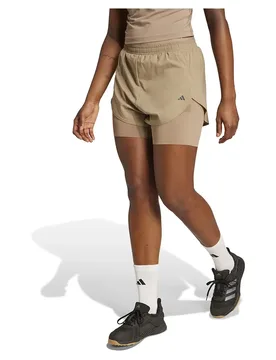 Short Designed For Training 2in1 Chalky Brown S - Adidas - FashionsVida