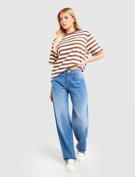 Mid-Rise Loose Jeans Damen - Damen, Blau - female - Size: 8