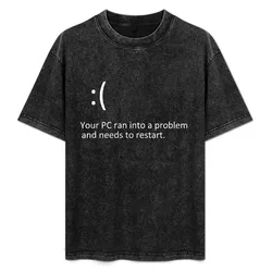 BLUE SCREEN OF DEATH - Windows 8/10 Blue Screen Graphics T-Shirt Stretch Fabric Comfort T-Shirt