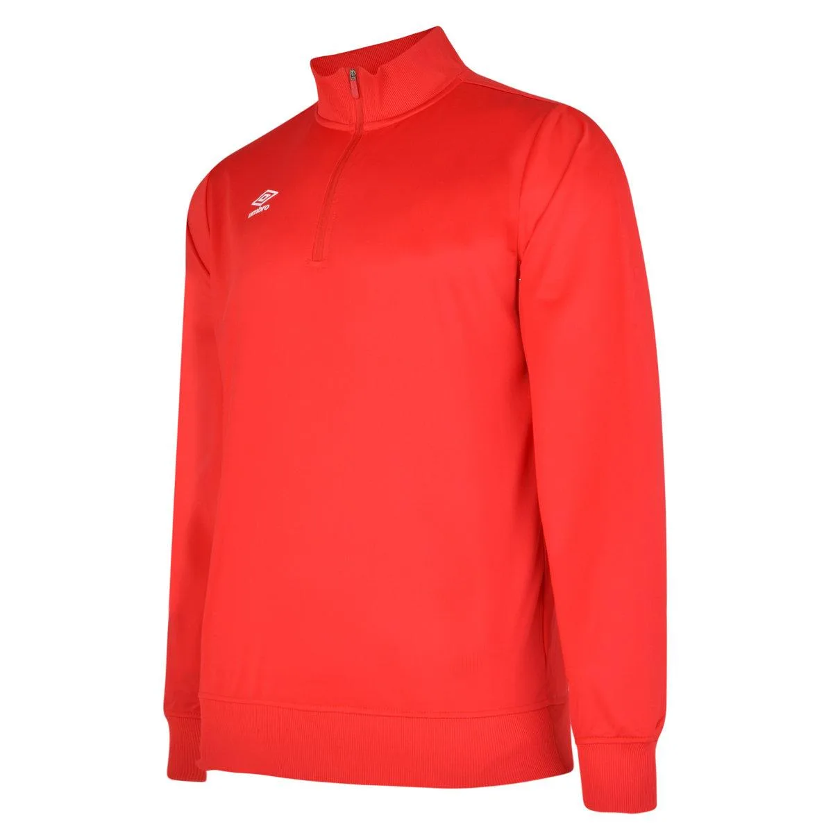 Mens Club Essential Half Zip Sweatshirt (Vermillion) - Red - Size Medium - Umbro - FashionsVida
