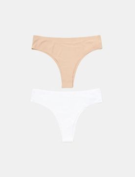 Confezione da 2 perizomi - panna