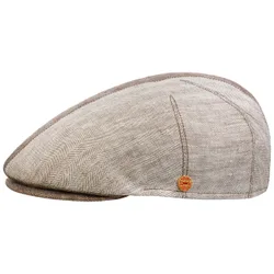 Jasper Twotone Linen Flat Cap by - brown - Herren - Size: 61 cm