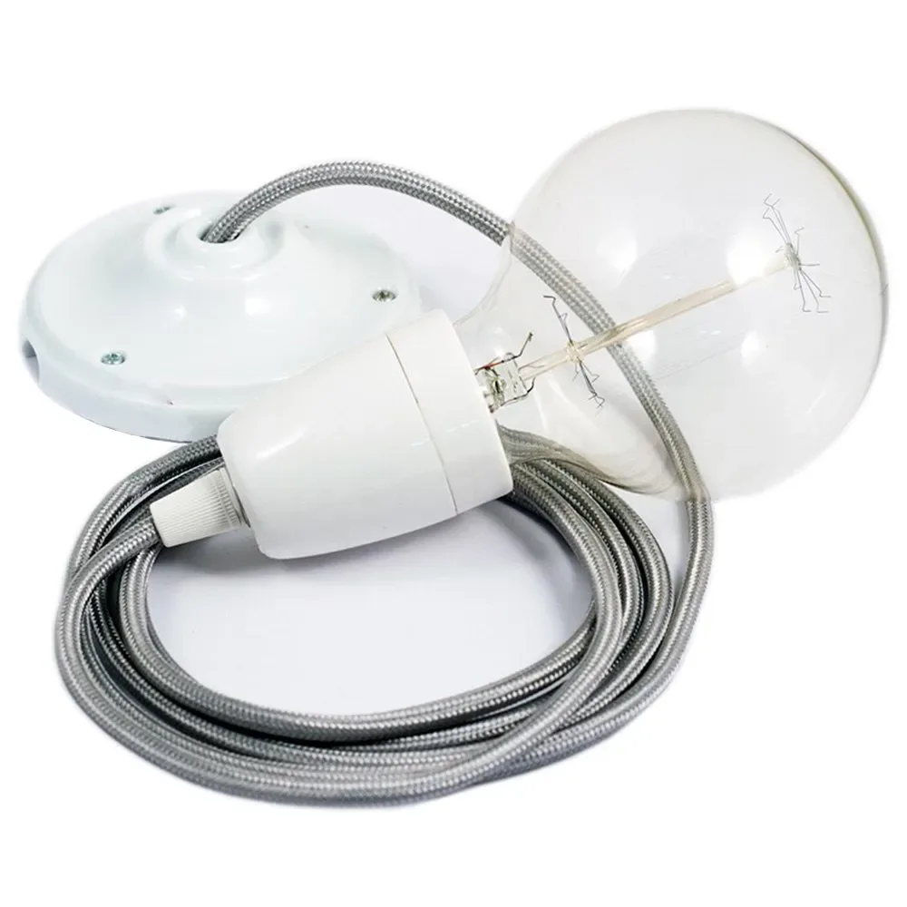 Cables Suspension Luminaire Rm02 50 Cm Silver / White One Size - Creative - FashionsVida