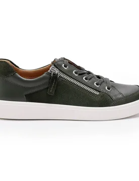 Women's Extra Wide 'Chase II' Trainers in Dark Green Size: 7.5 - Dark Green - Size: 7.5 - Hotter - FashionsVida