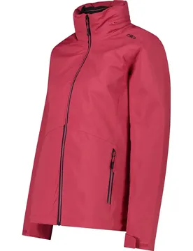 Jacket Zip Hood Detachble Inner Jacket Damen Doppeljacke, pink 50