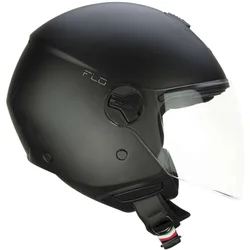 Casco Moto Jet 167A FLO MONO Nero Opaco - Visiera Lunga taglia S
