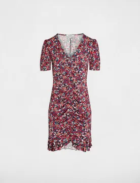 Vestido corto con mangas abullonadas - Morgan - FashionsVida