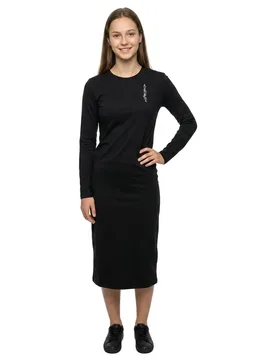 Vestito Midi A Maniche Lunghe Kleider Black XS - Dangerous DNGRS - FashionsVida