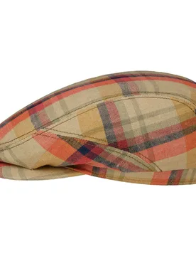 Rescola Driver Flat Cap by - beige-red - Size: 62 cm - Stetson - FashionsVida