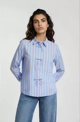SHIRT BLOUSE W BOWS AT PLACKET 1/1 female