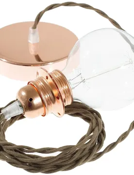 Cables Lampe Suspendue Pendel Pour Abat-jour Tc13 50 Cm Brown / Copper One Size