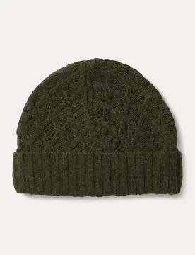 Aran-Mütze, , Farbe Grün, 01, feine Wollmischung aufwendiges Aran-Muster Herren - Walbusch - FashionsVida